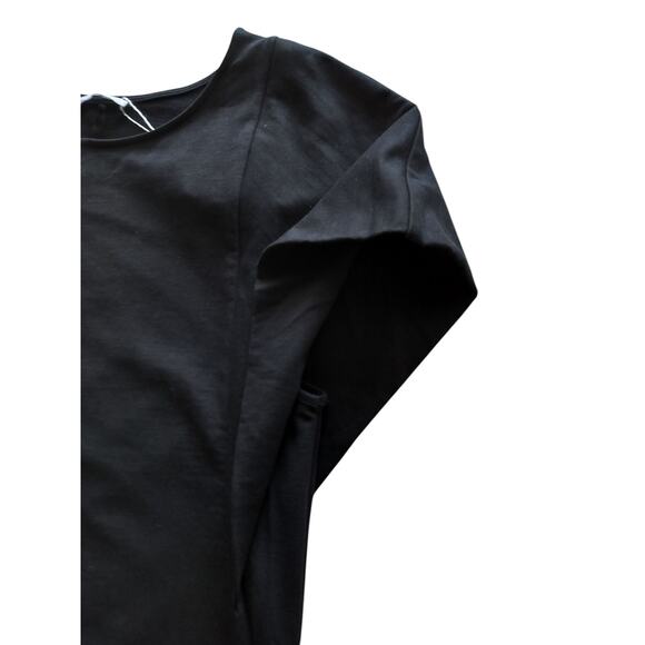 New Zara Women's Black Cotton Cap Sleeveless Pullover Mini Dress Size S - Picture 4 of 10